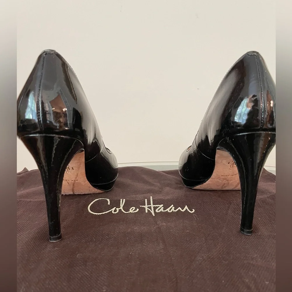 Cole Hasn Patent Leather Pumps 8.5 Black EUC